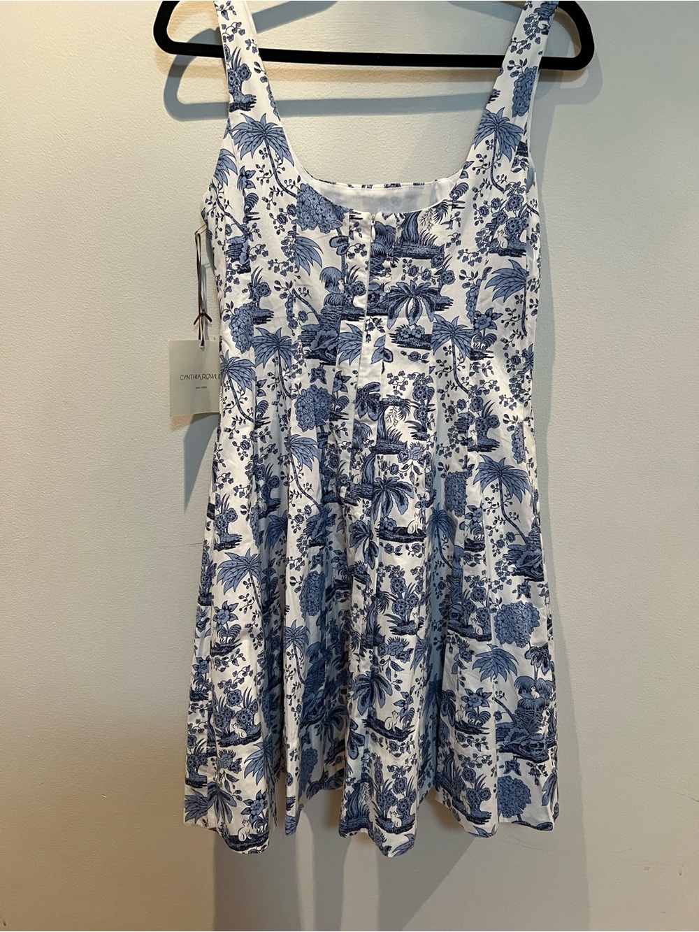 NEW Cynthia Rowley Blue and White Floral Sundress - Picture 4 of 5